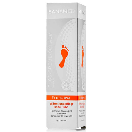 SanaMed Крем-пенка для ног согревающая FeuerOpal, Огненный опал (150 мл)