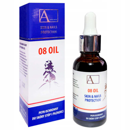 Arkada 08 Oil, Защитная жидкость для кожи и ногтей 8 масел (30 мл)